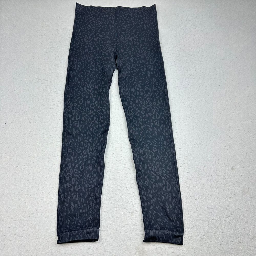SPANX Gray Leopard Print Leggings